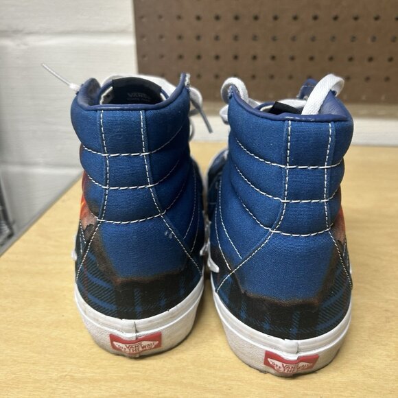 VANS Sk8 Hi Bolt Big Reveal Volcano Navy Blue High Top Sneakers Sz 11.5 Mens - Picture 7 of 9